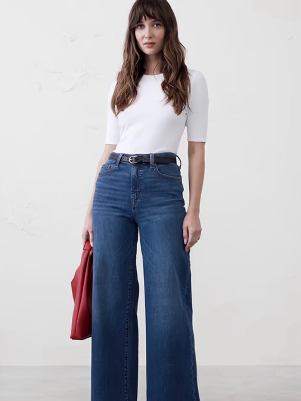 Banana Republic wide-leg high-rise jean